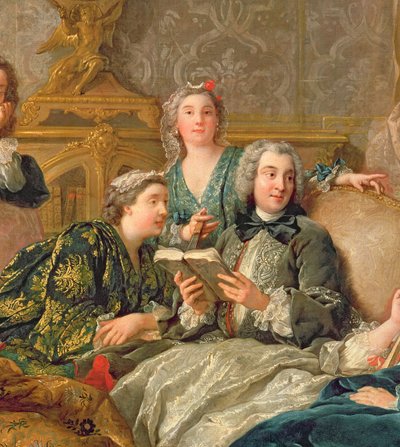 Die Lesung von Molière (c.1728) (Detail) von Jean François de Troy